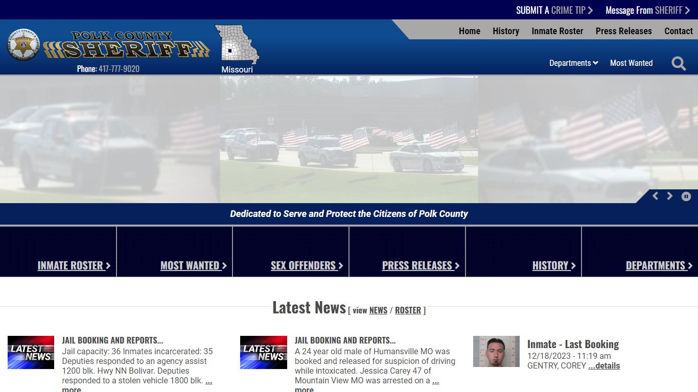 Page 2 Current Inmates Booking Date Descending - Polk County Sheriff MO